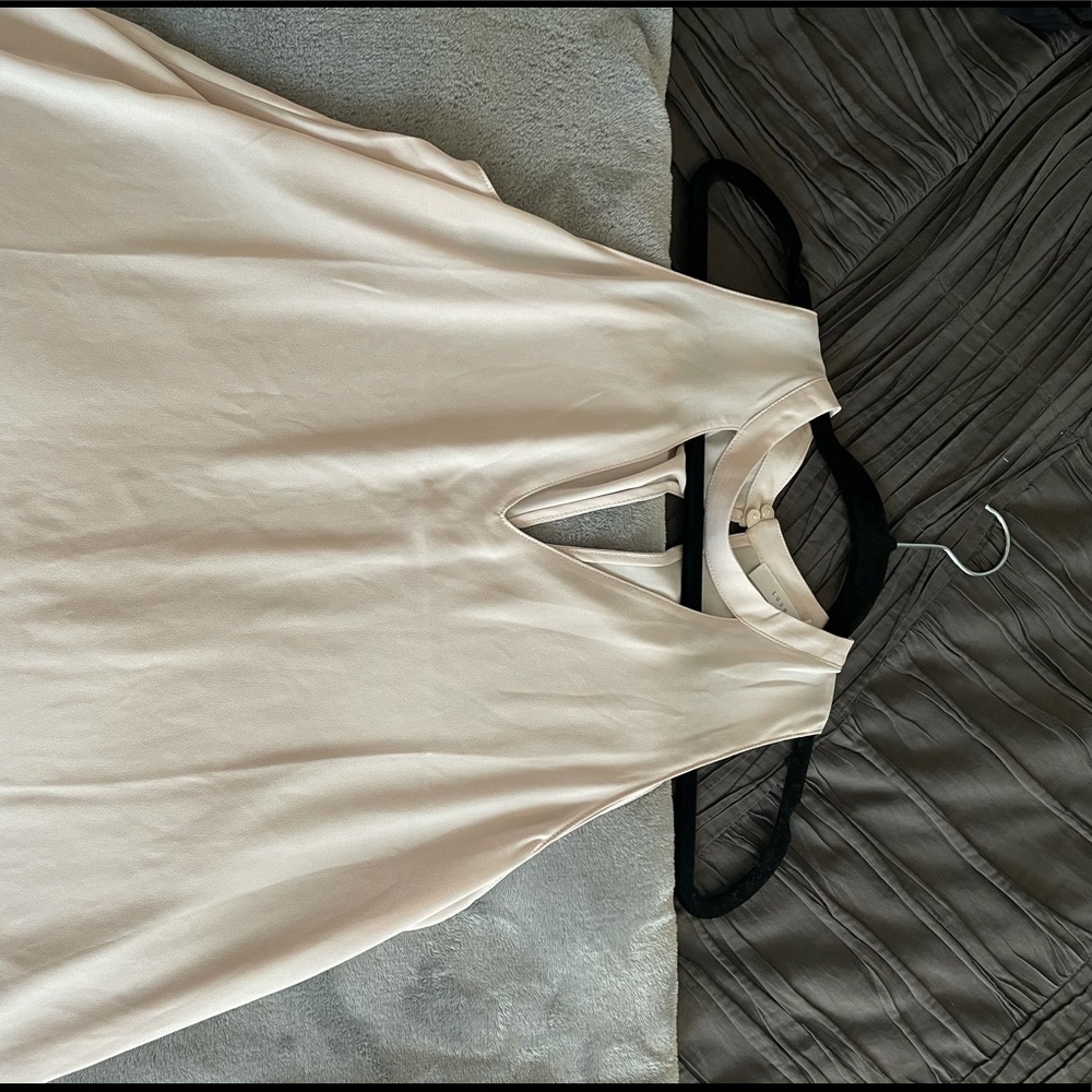 Pale Pink V Neck Tank Top